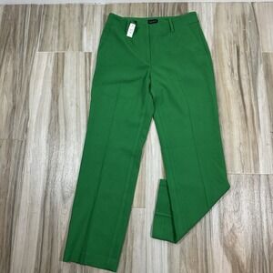 NWT Talbots Pants 6 Kelly Green Straight Leg Southampton Casual Career Holiday